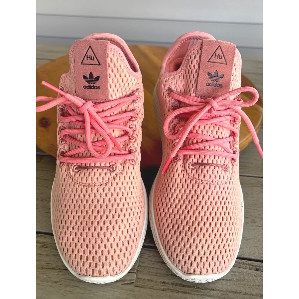 Adidas Pharrell Williams Tennis Hu Tactile Rose Pink Mesh Sneakers BY8715